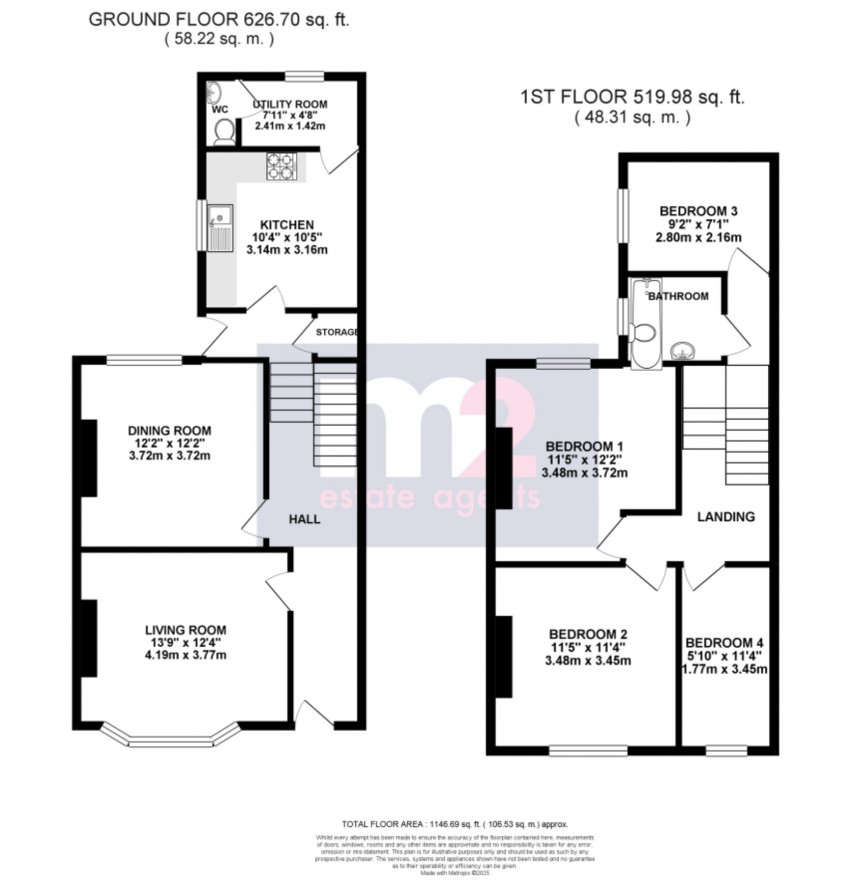 Floorplan for Fairoak Avenue, Newport