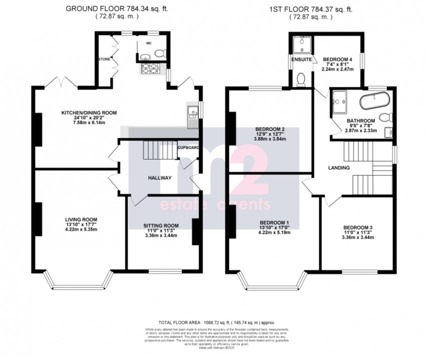 Floorplan for Edward VII Avenue, Newport