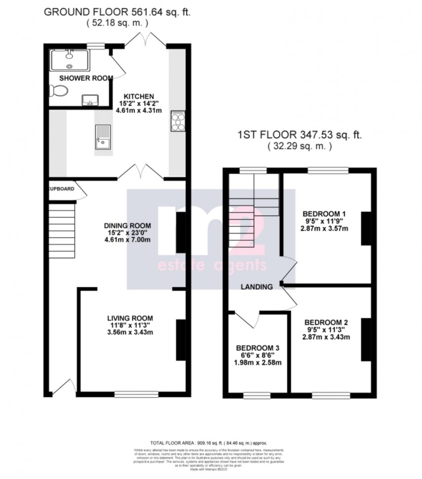Floorplan for Belle Vue Road, Cwmbran, Torfaen