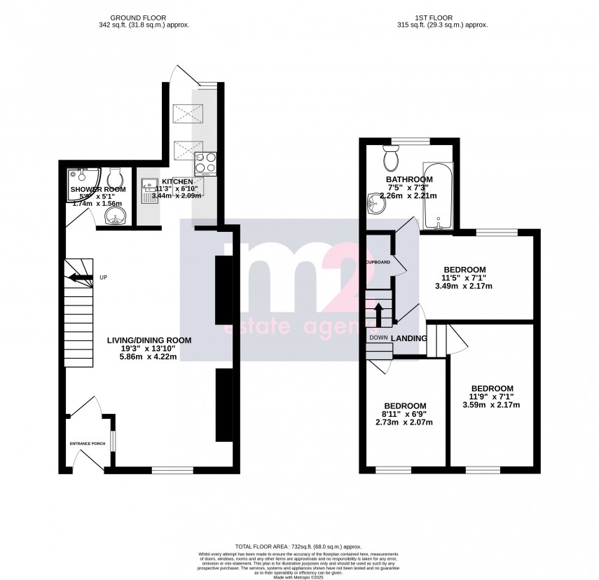 Floorplan for Mount Street, Abergavenny, Monmouthshire
