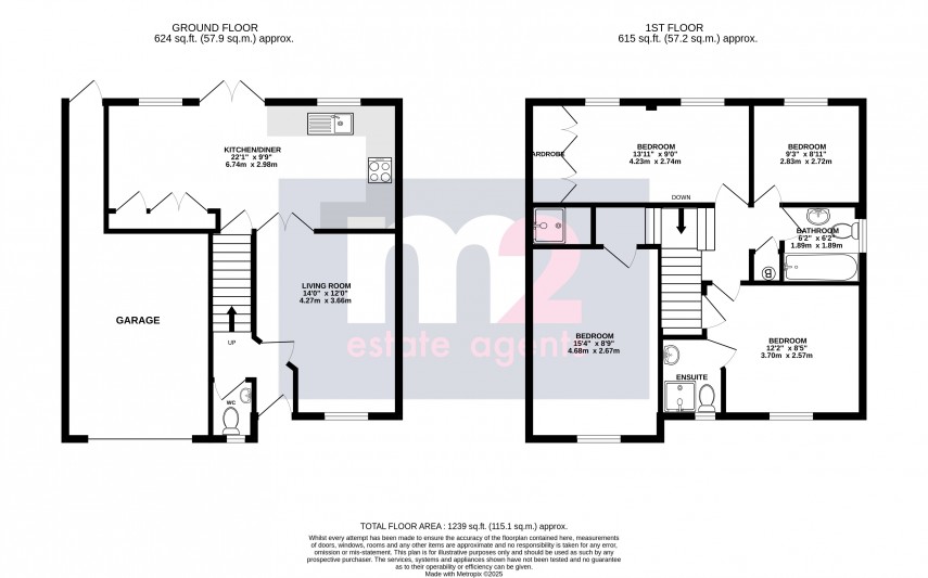 Floorplan for Glan Gavenny, Abergavenny, Monmouthshire