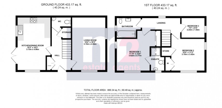 Floorplan for Rogerstone, Newport