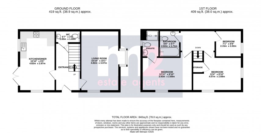 Floorplan for Llanfoist, Abergavenny, Monmouthshire