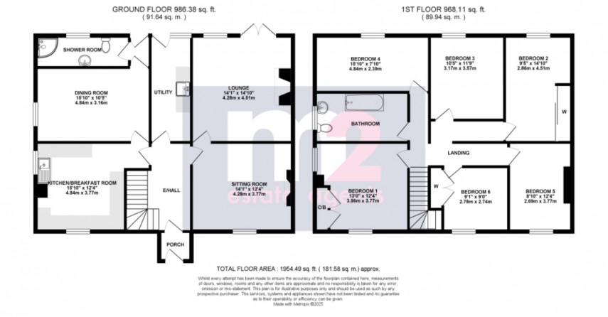 Floorplan for Llangeview, Usk, Monmouthshire