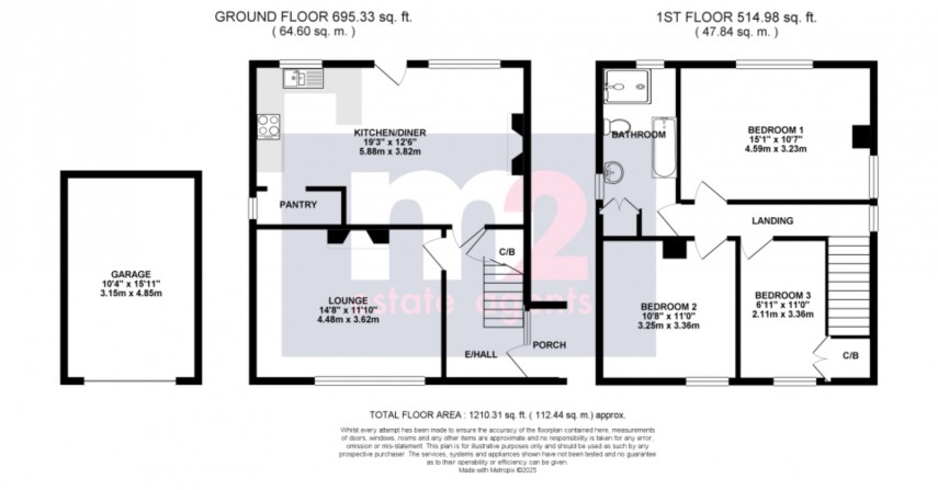 Floorplan for Rhiwlas, Raglan, Monmouthshire