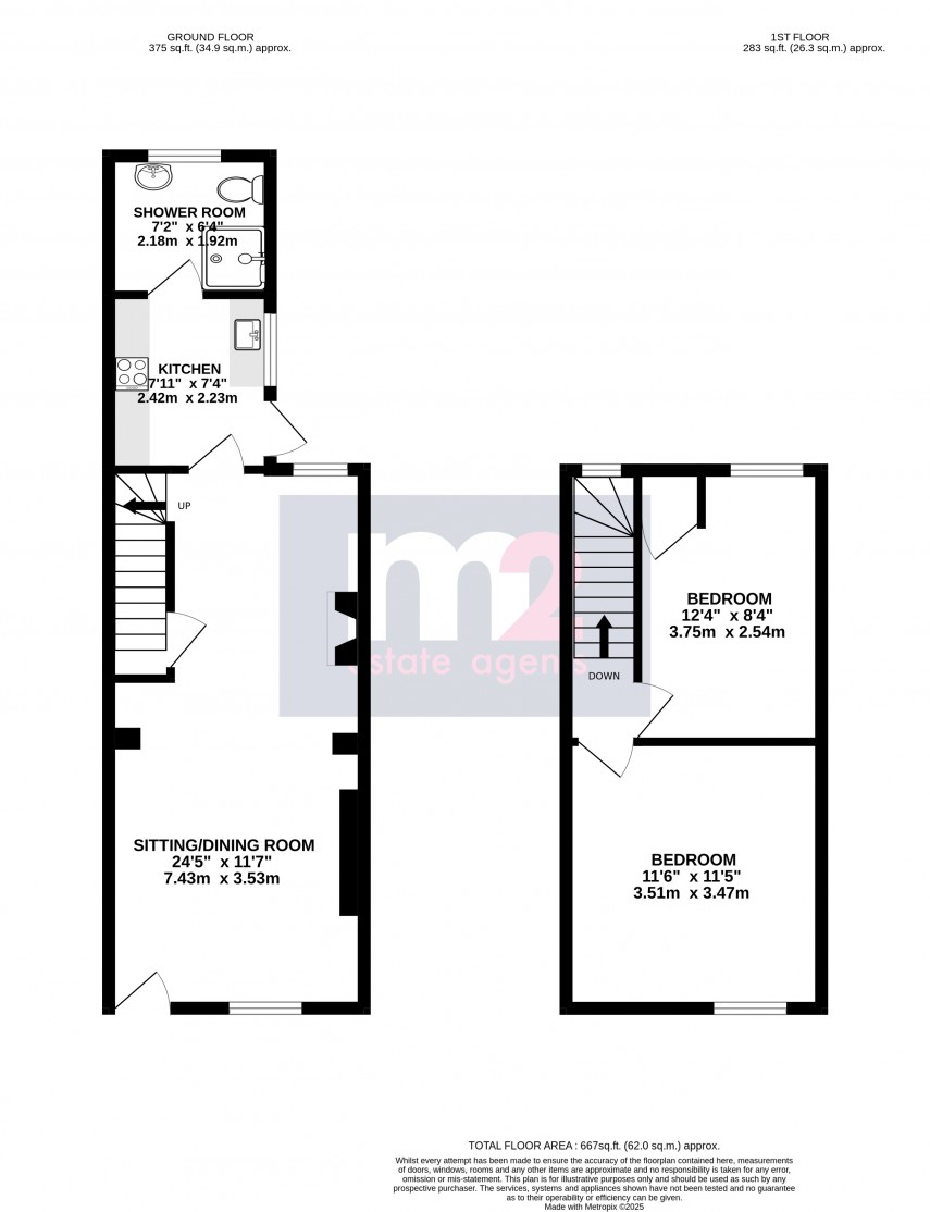 Floorplan for Victoria Street, Abergavenny, Monmouthshire