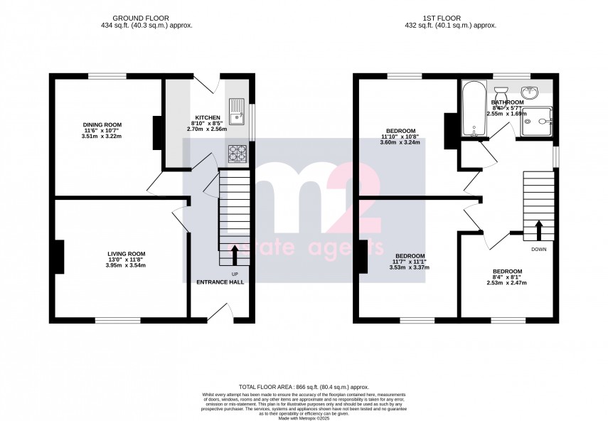 Floorplan for Park Close, Abergavenny, Monmouthshire