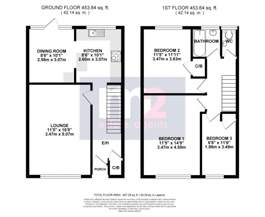 Floorplan for Four Ash Court, Usk, Monmouthshire