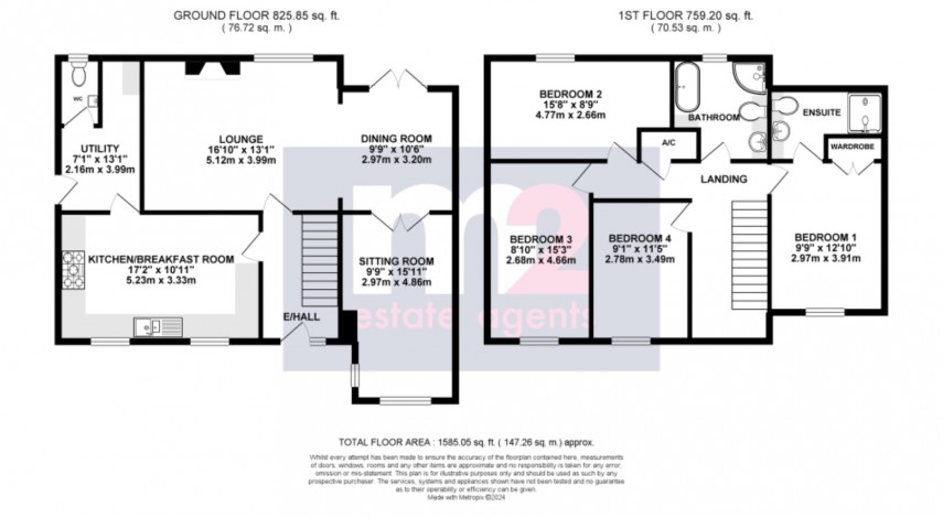 Floorplan for Castle Wood, Usk, Monmouthshire