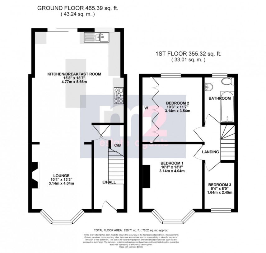 Floorplan for Caerleon Road, Newport