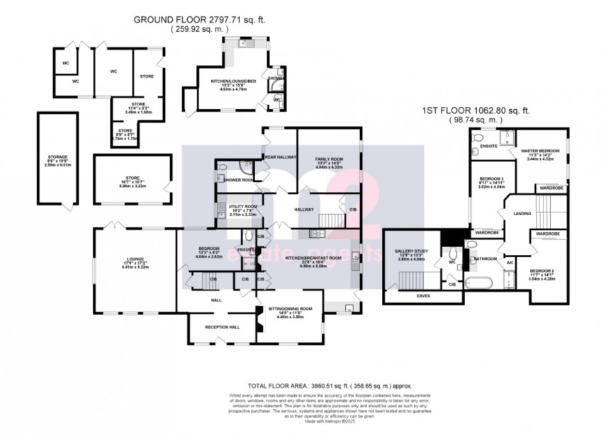 Floorplan for Llanvair Kilgeddin, Abergavenny, Monmouthshire