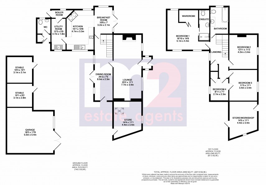 Floorplan for Kingcoed, Usk, Monmouthshire