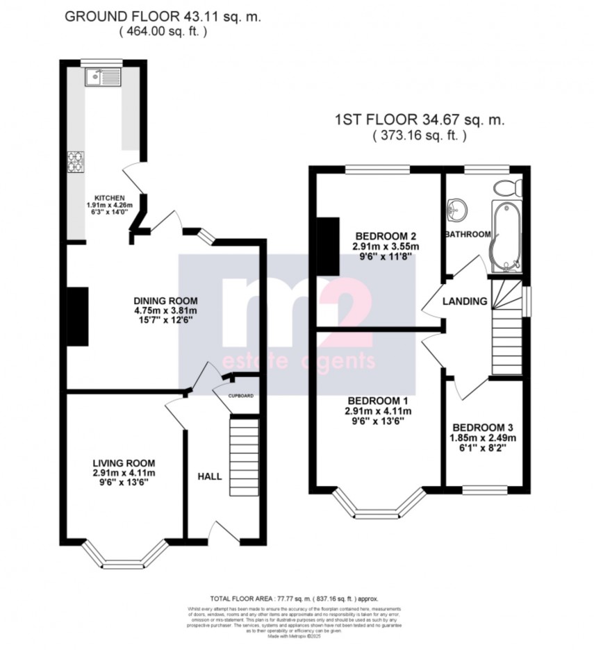 Floorplan for Caerleon Road, Newport