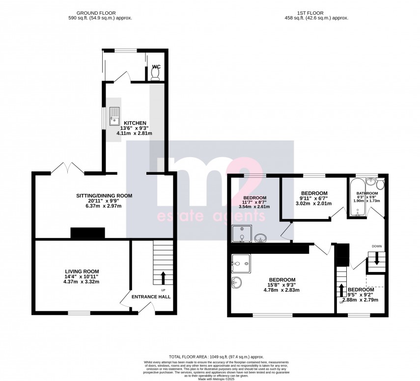 Floorplan for Vale View, Abergavenny, Monmouthshire