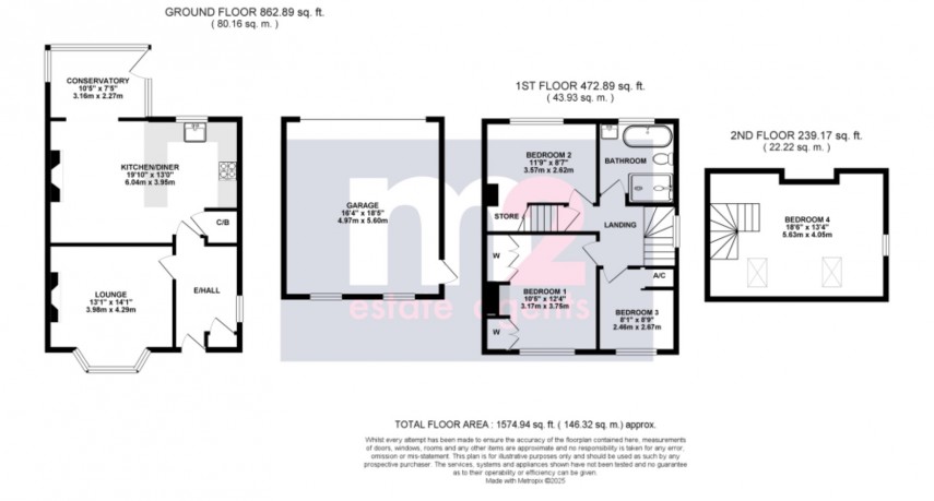 Floorplan for Ladyhill, Usk, Monmouthshire