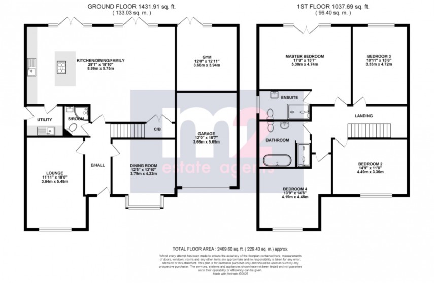 Floorplan for Little Mill, Pontypool, Monmouthshire