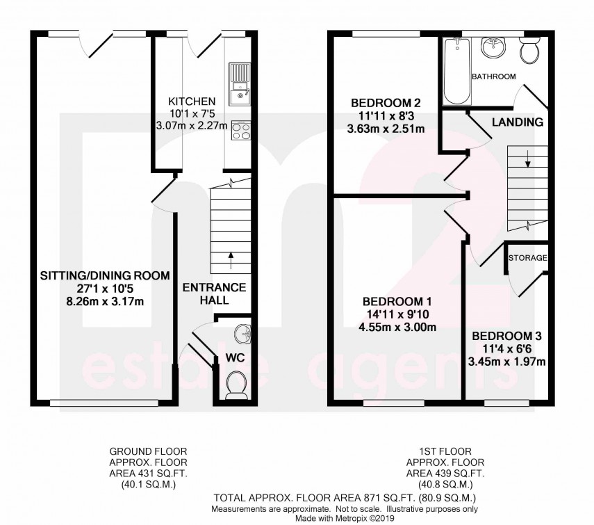 Floorplan for Four Ash Court, Usk, Monmouthshire
