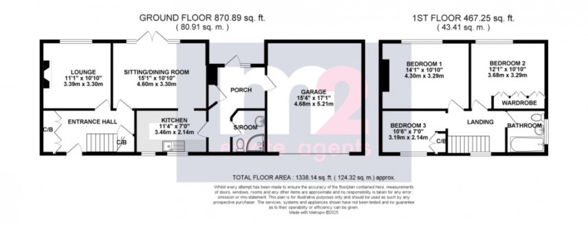 Floorplan for Llanbadoc, Usk, Monmouthshire