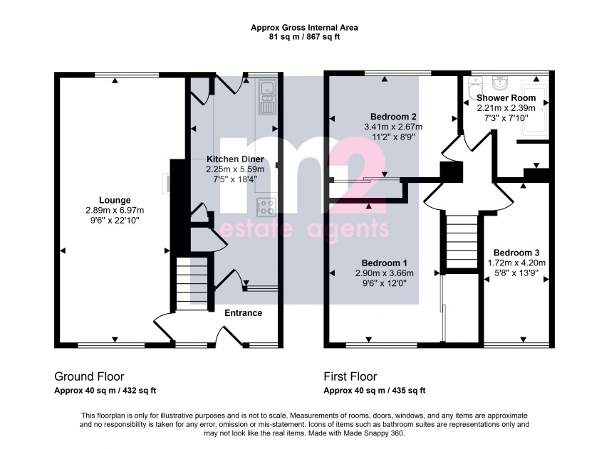 Floorplan for Bettws, Newport