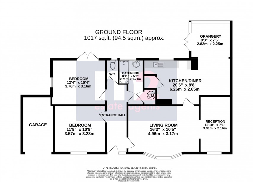 Floorplan for Penperlleni, Pontypool, Monmouthshire