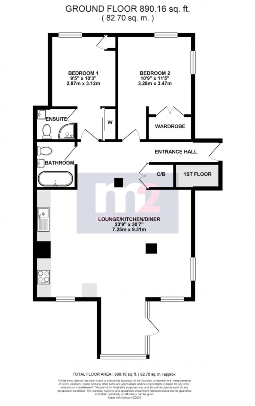 Floorplan for Langstone, Newport