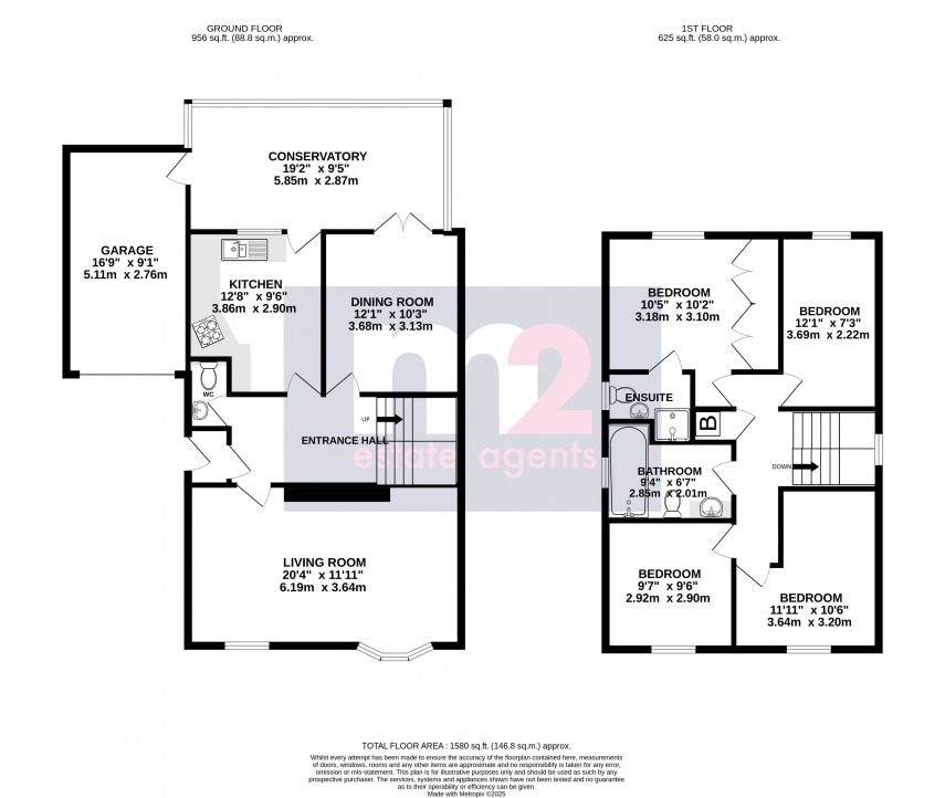 Floorplan for Govilon, Abergavenny, Monmouthshire
