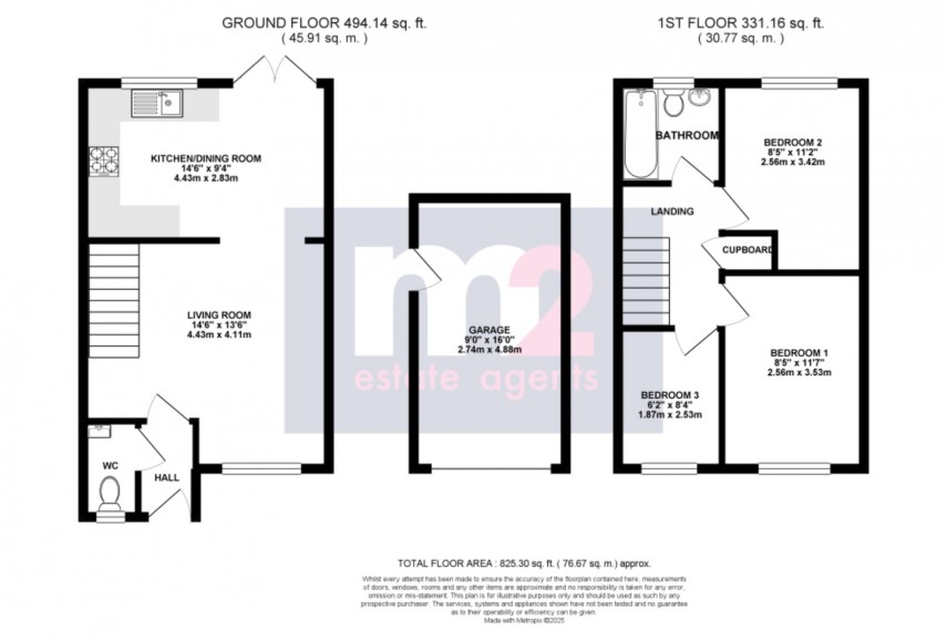 Floorplan for Rogerstone, Newport