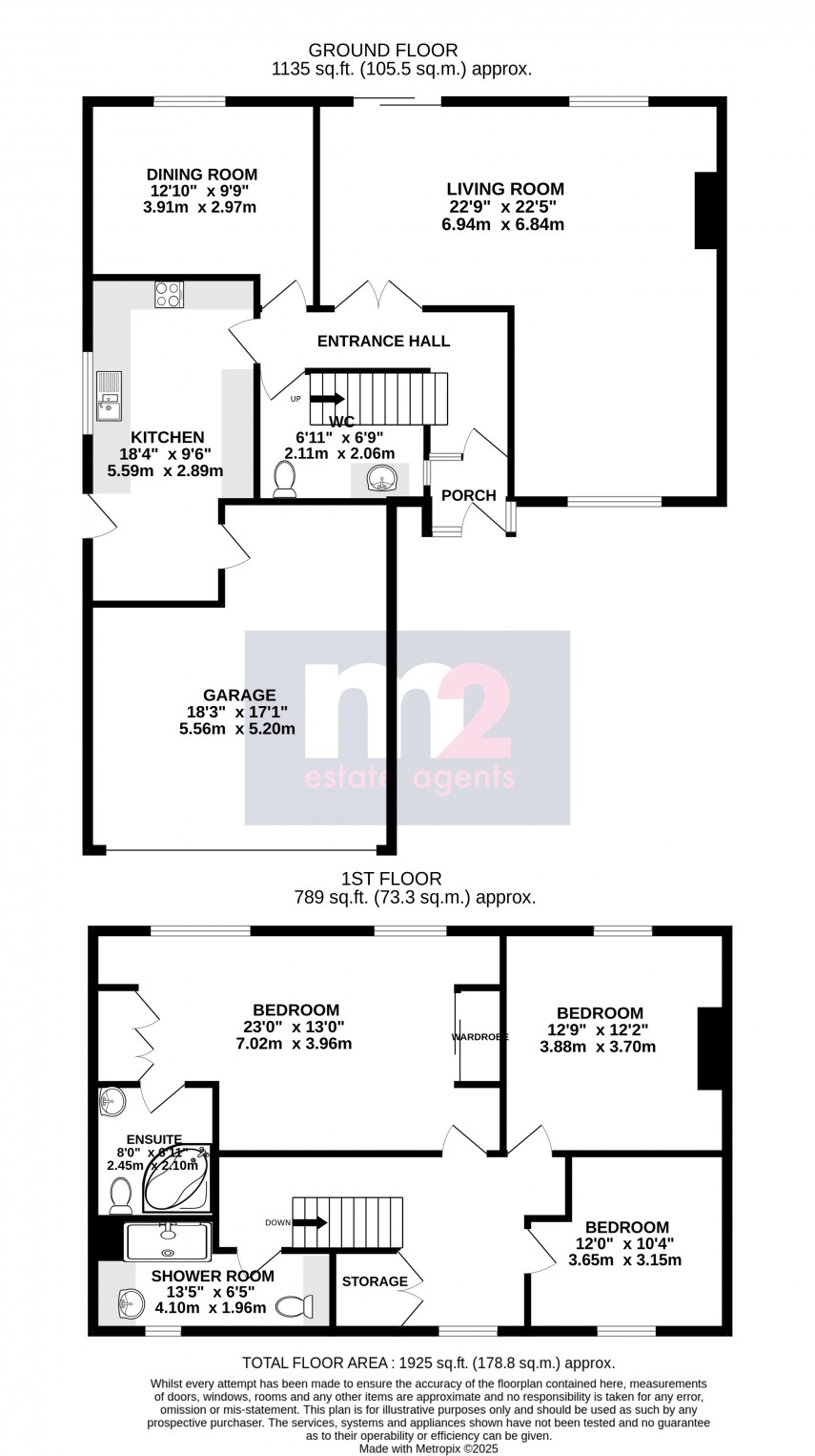 Floorplan for Pen Y Pound Court, Abergavenny, Monmouthshire