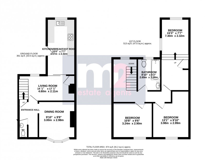 Floorplan for Summerfield Road, Abergavenny, Monmouthshire