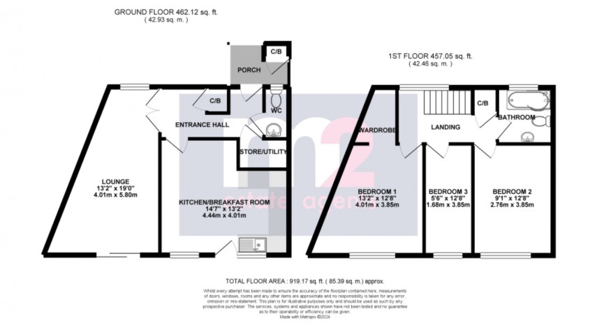 Floorplan for Duffryn, Newport