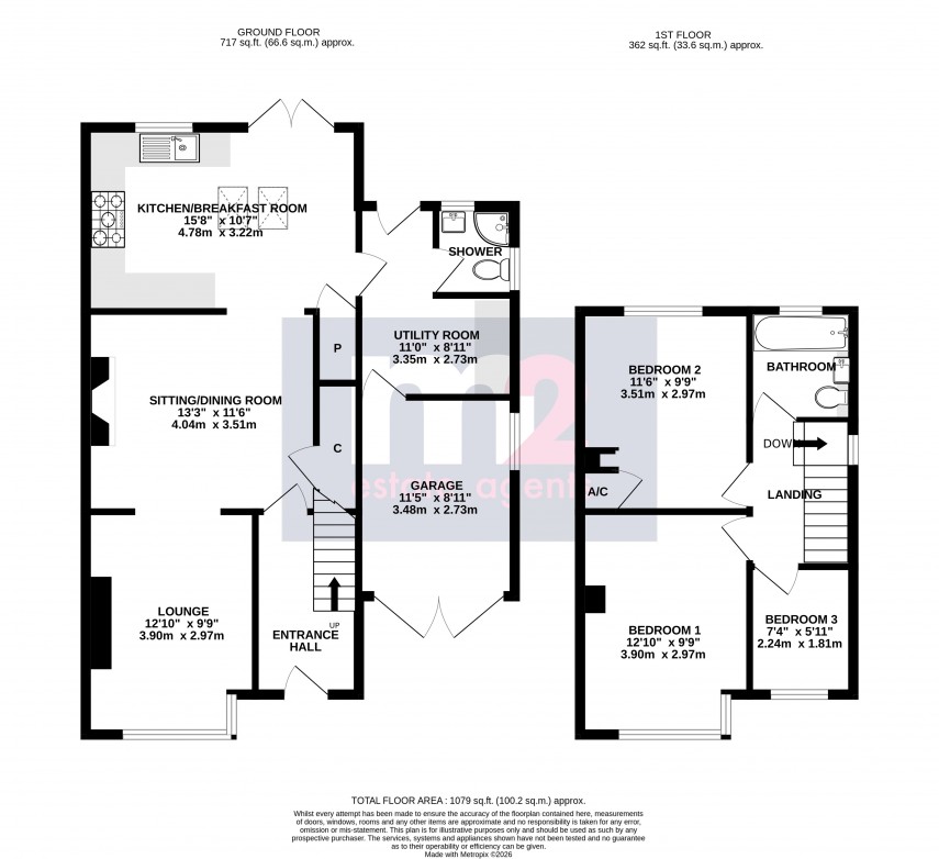 Floorplan for Mill Street, Usk, Monmouthshire