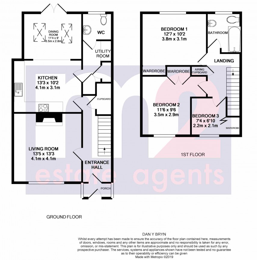 Floorplan for Gilwern, Abergavenny, Monmouthshire