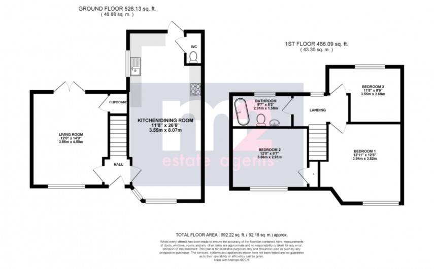 Floorplan for Christchurch Road, Newport