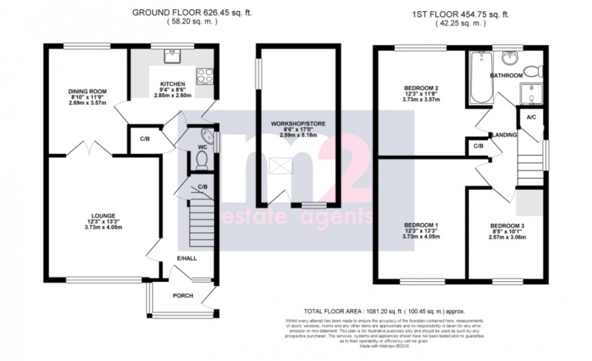 Floorplan for Little Mill, Pontypool, Monmouthshire