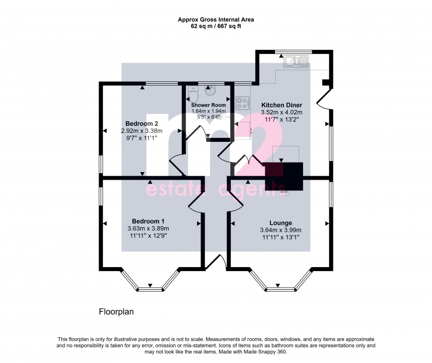 Floorplan for Chepstow Road, Newport
