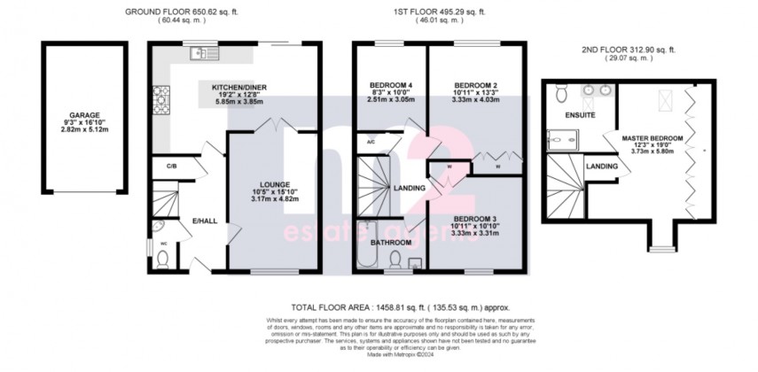 Floorplan for Oakdale, Blackwood, Caerphilly