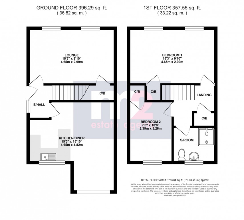 Floorplan for Mary de Bohun Close, Monmouth