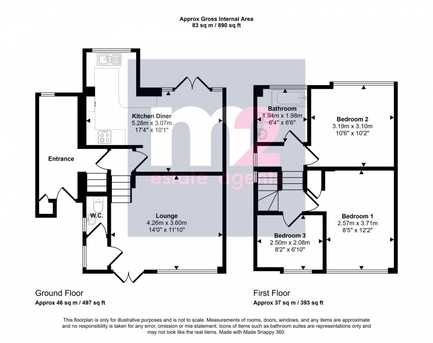 Floorplan for Risca, Newport, Caerphilly
