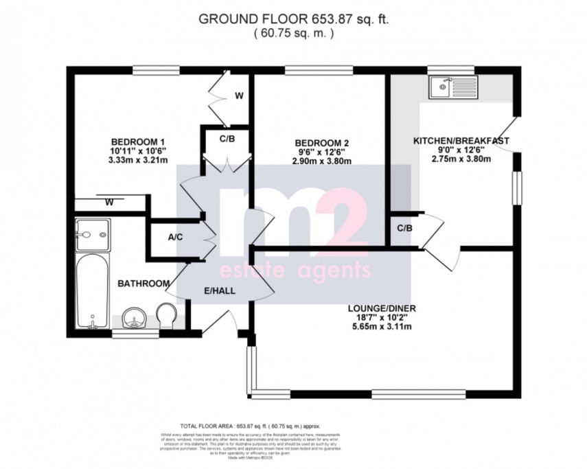 Floorplan for Treberth Close, Newport