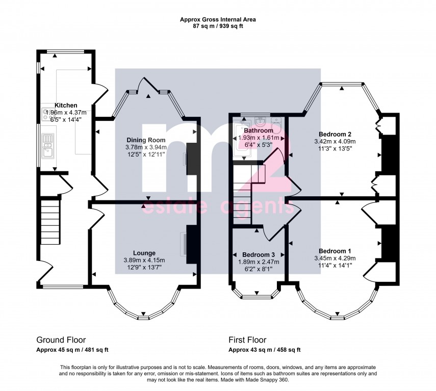 Floorplan for Cardiff Road, Newport