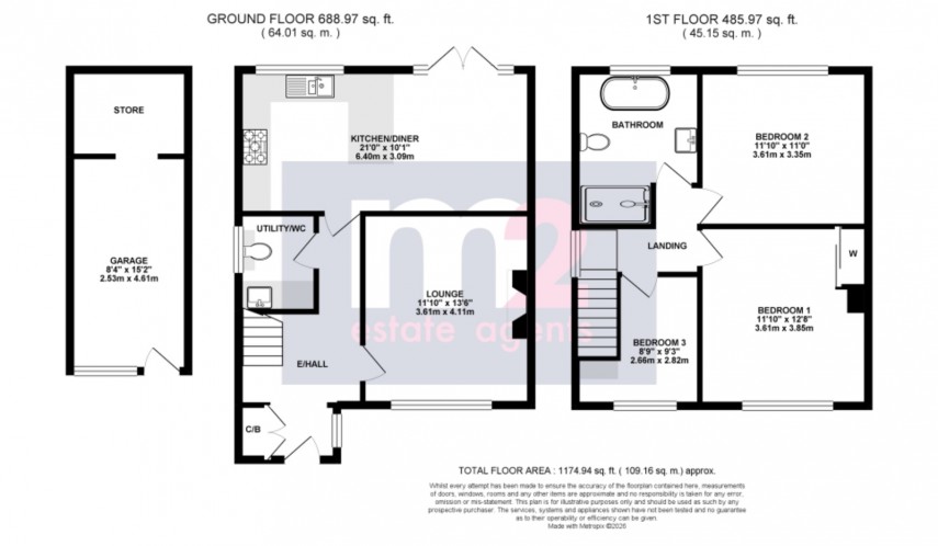Floorplan for Raglan, Usk, Monmouthshire