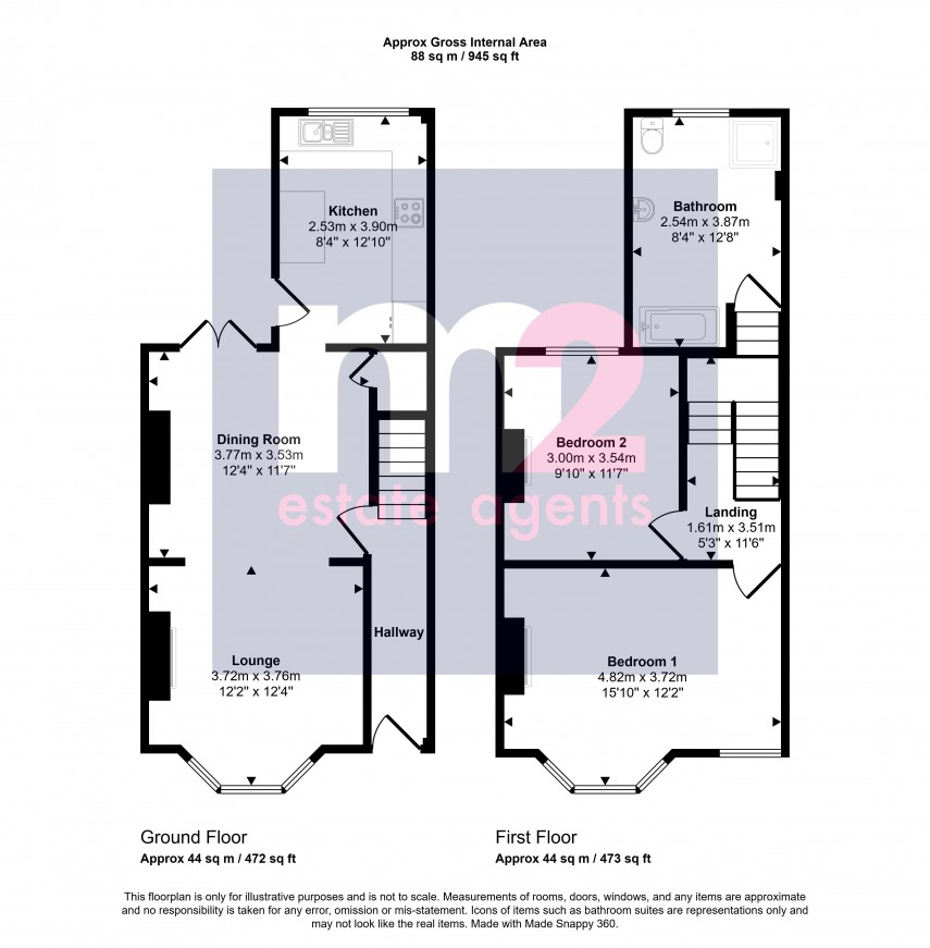 Floorplan for Aston Crescent, Newport