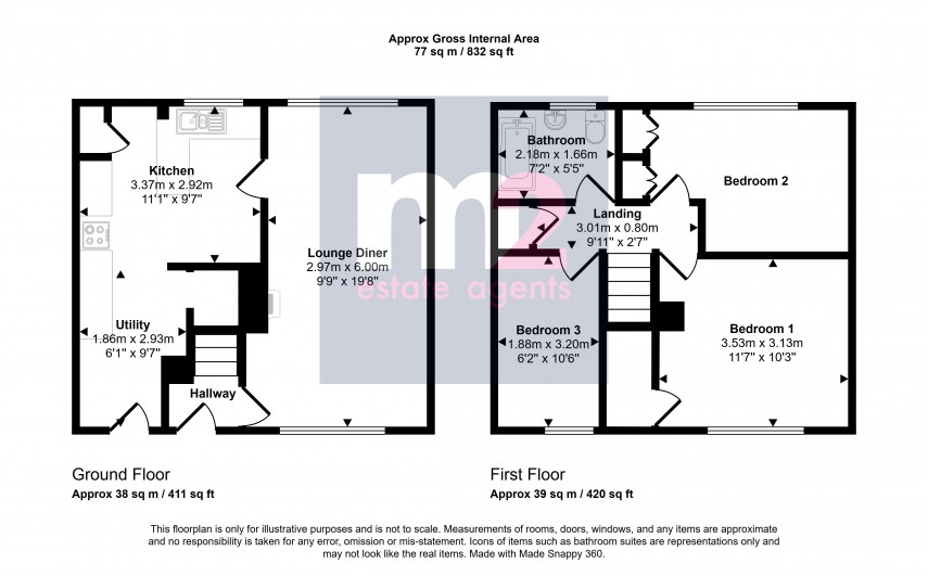 Floorplan for Arne Close, Newport