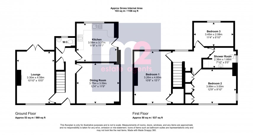 Floorplan for Monkswood, Usk, Monmouthshire