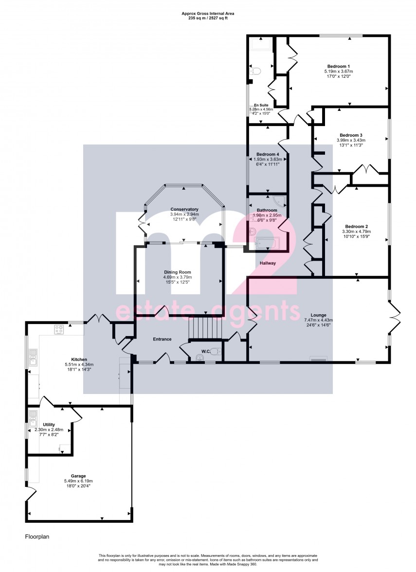 Floorplan for Llangwm, Usk, Monmouthshire