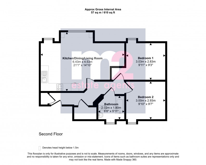 Floorplan for Rogerstone, Newport