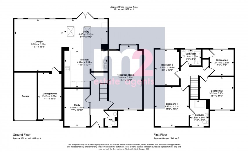 Floorplan for Adam Close, Usk, Monmouthshire
