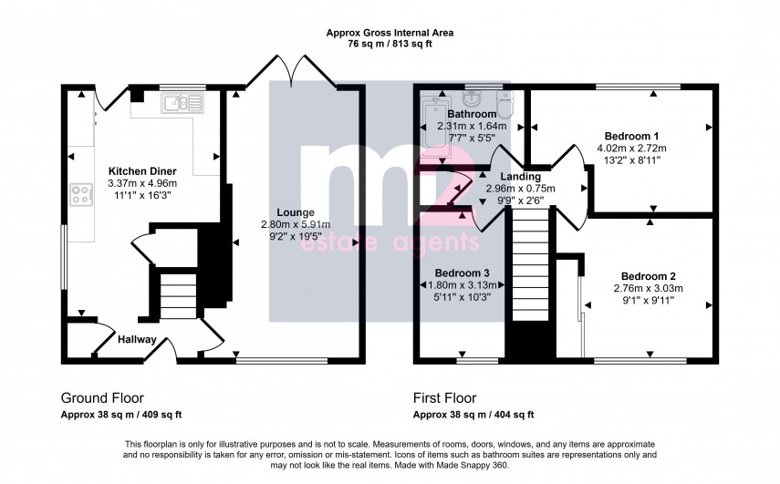 Floorplan for Dunstable Road, Newport