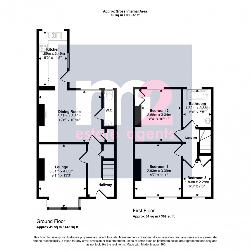 Floorplan for Bishton Street, Newport