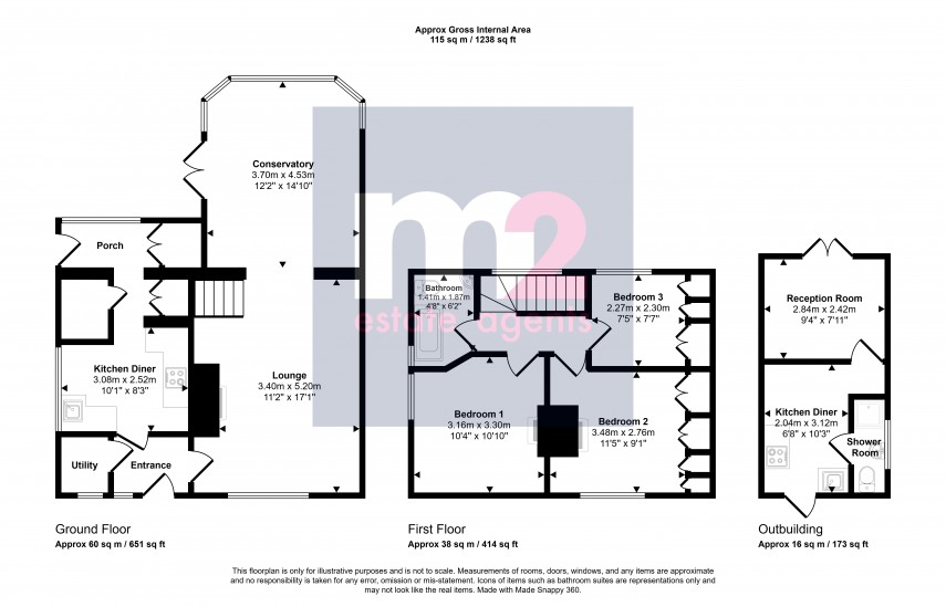 Floorplan for Llanbadoc, Usk, Monmouthshire